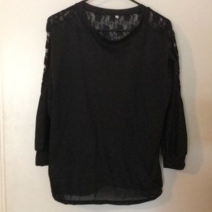 Black lace top